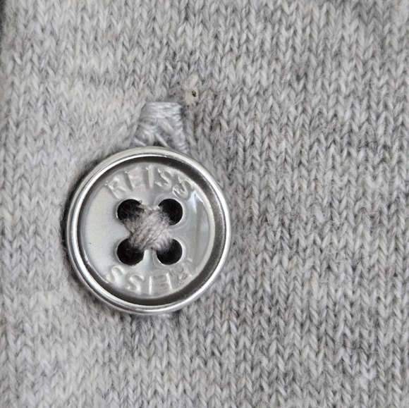 REISS Short Sleeve Popover Polo Shirt Casual Golf size XXL in Gray Color - Picture 13 of 15